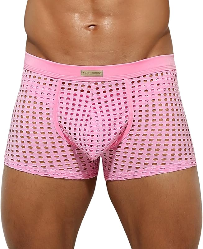 METOIN Mens Boxer Briefs Breathable Hot Mesh Underwear