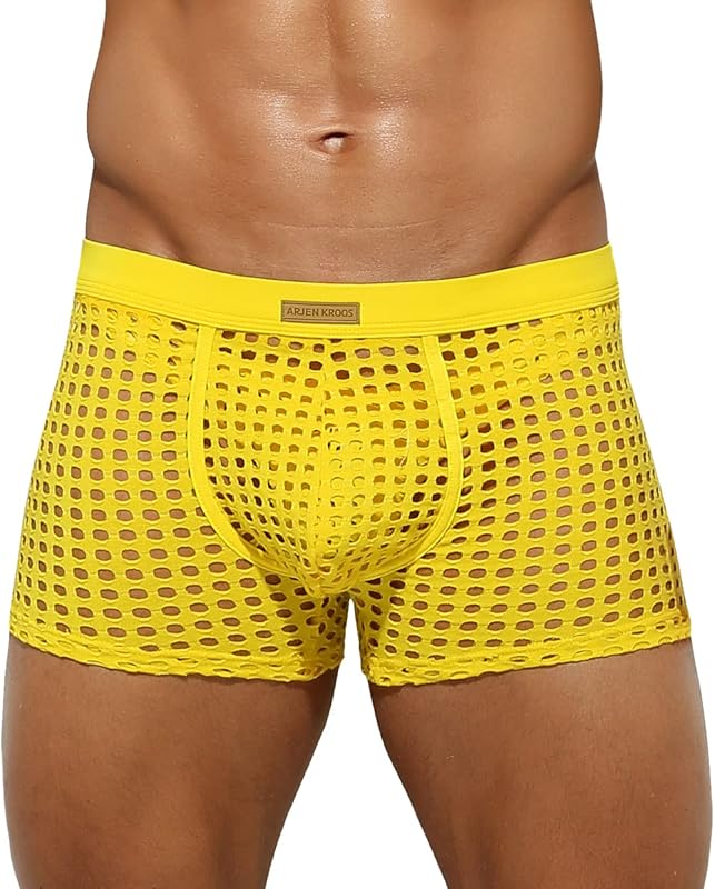 METOIN Mens Boxer Briefs Breathable Hot Mesh Underwear