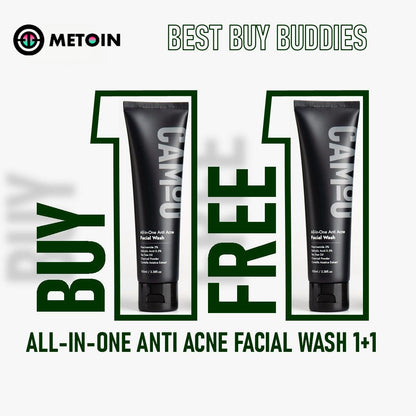 100ml Metoin Facial Wash 0.5% Salicylic 2% Niacinamide All-In-One Anti Acne Tea Tree Oil Centella Asiatica Extract Charcoal Powder Skincare Cleansing Cleanser Facial Cleansing Bright Clear Oil Control Pore Squeeze Tightening Skin Repair Salicylic Acid