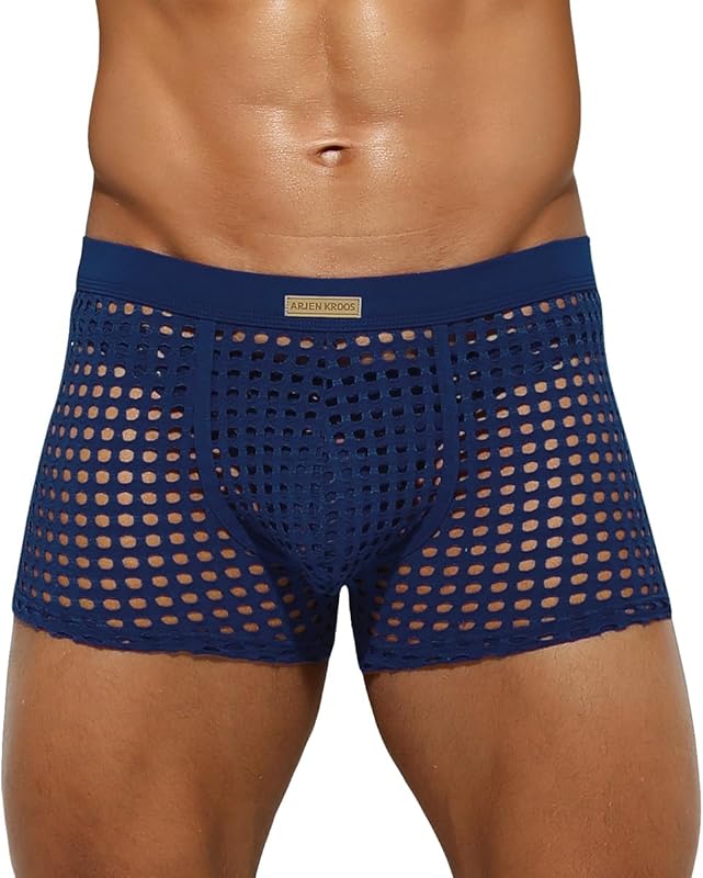 METOIN Mens Boxer Briefs Breathable Hot Mesh Underwear