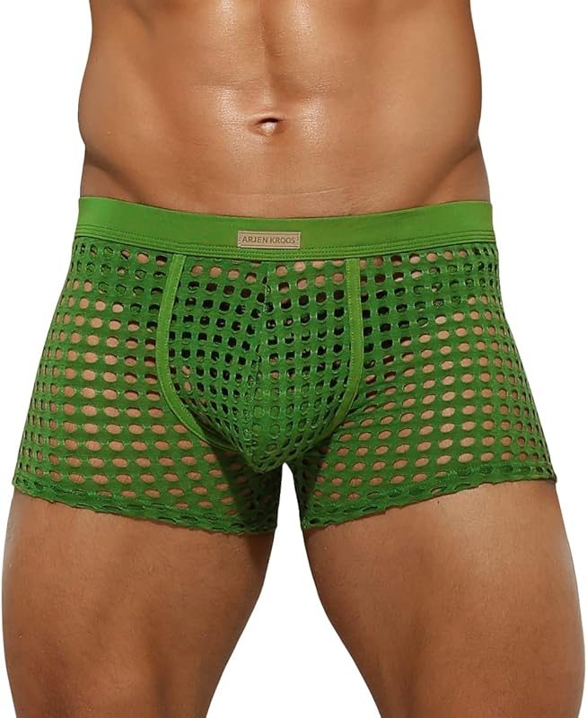 METOIN Mens Boxer Briefs Breathable Hot Mesh Underwear