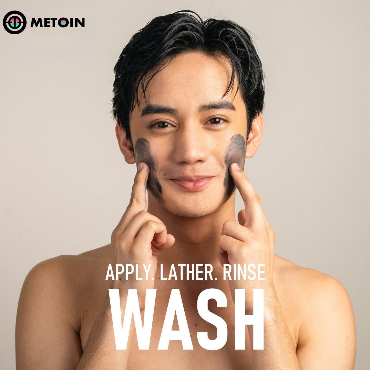 100ml Metoin Facial Wash 0.5% Salicylic 2% Niacinamide All-In-One Anti Acne Tea Tree Oil Centella Asiatica Extract Charcoal Powder Skincare Cleansing Cleanser Facial Cleansing Bright Clear Oil Control Pore Squeeze Tightening Skin Repair Salicylic Acid